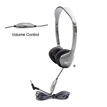 Hamilton Buhl SchoolMate on-ear headphones with volume control for classroom use.